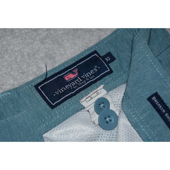 Vineyard Vines Golf Shorts Mens Size 32 Performance Flat Polyester Spandex Blue - Picture 5 of 8